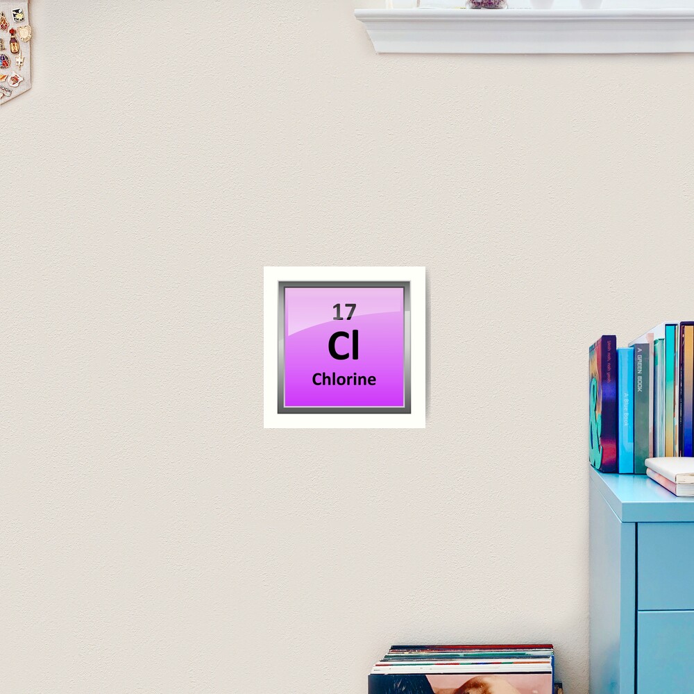 "Chlorine Element Tile Periodic Table" Art Print by sciencenotes