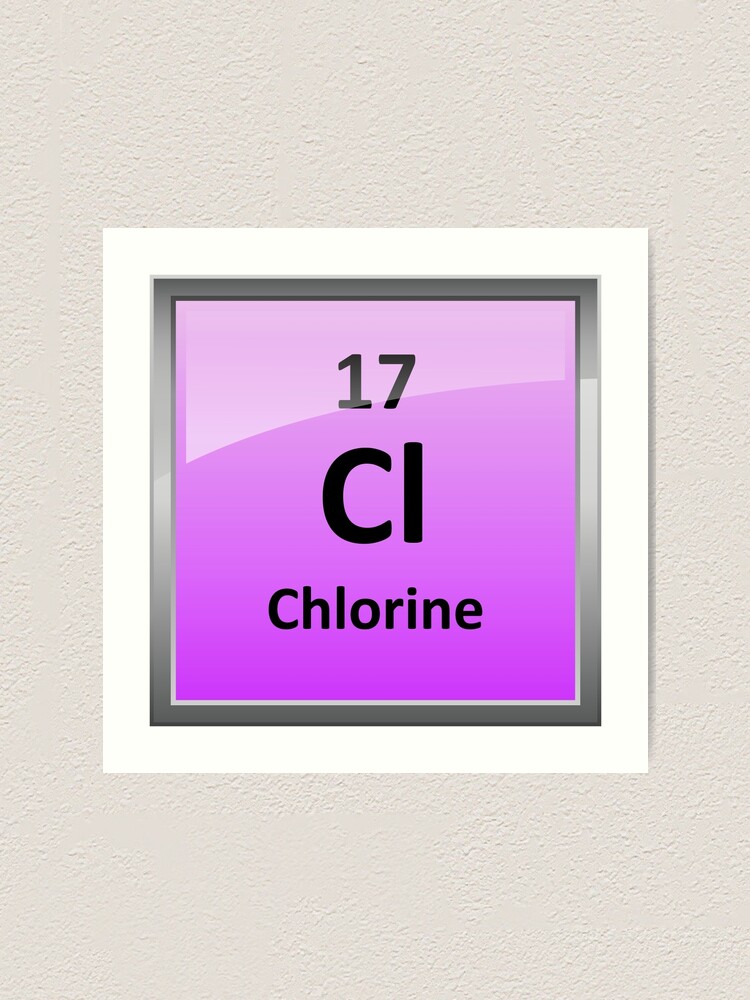 "Chlorine Element Tile Periodic Table" Art Print for Sale by