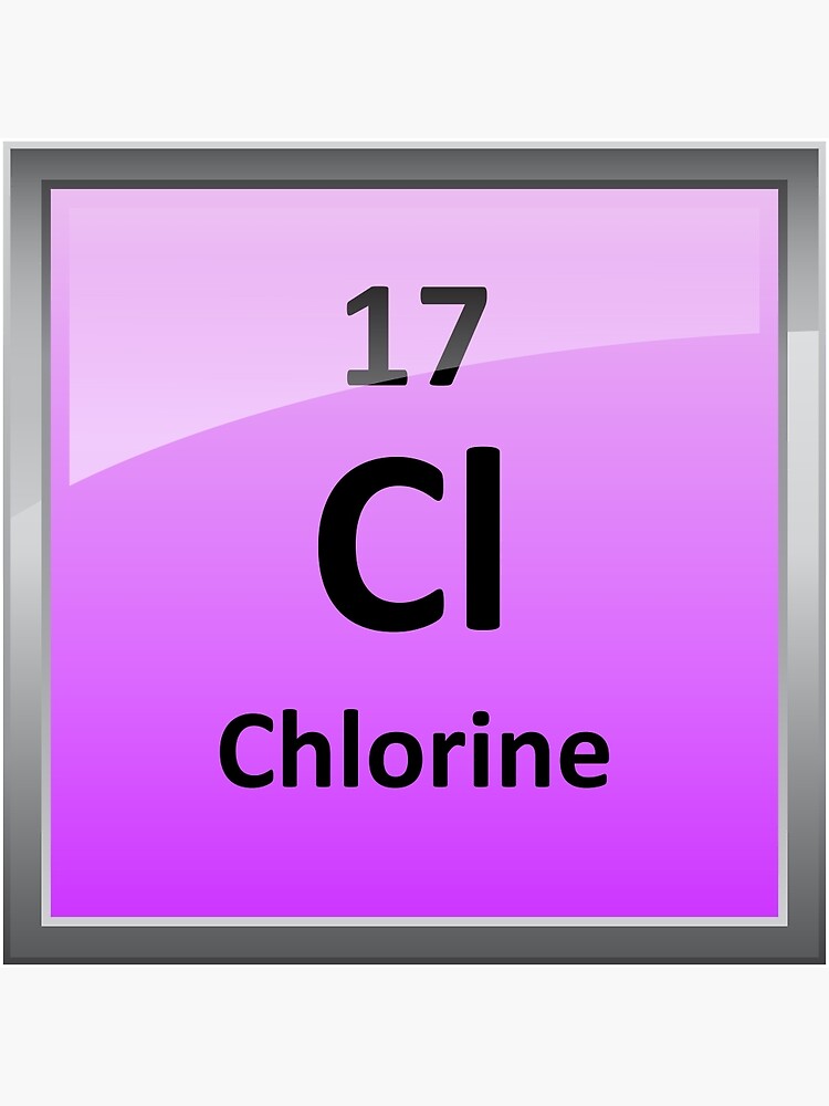 "Chlorine Element Tile Periodic Table" Art Print by sciencenotes