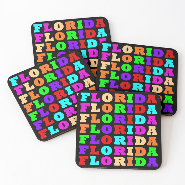 Item preview, FLORIDA in multi-colors on black designed and sold by collingalanos80.