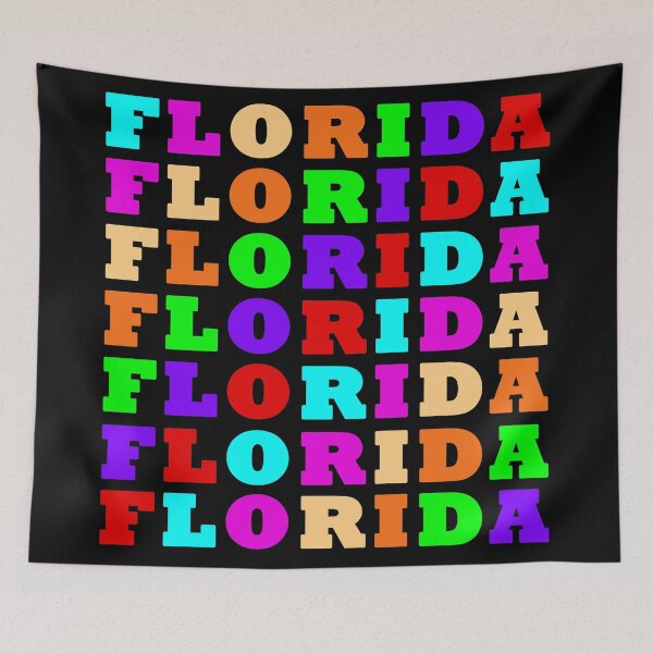 Item preview, FLORIDA in multi-colors on black designed and sold by collingalanos80.