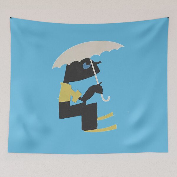 Item preview, Rain is bad for a book, illustration, WPA poster art, vintage designed and sold by Nostrathomas66.
