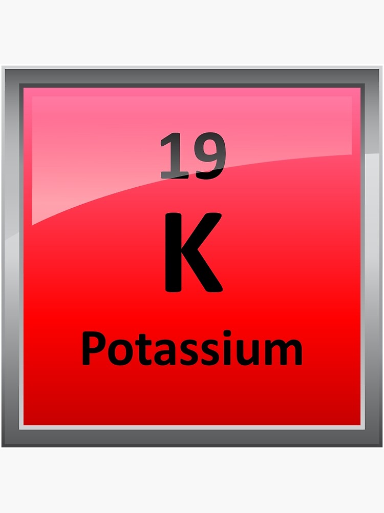 Potassium K Periodic Table Element Symbol Framed Art Print By   Flat,750x,075,f Pad,750x1000,f8f8f8 