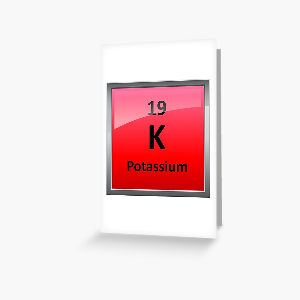 potassium element card potassium element card