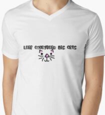 leaf coneybear has cats Men's V-Neck T-Shirt