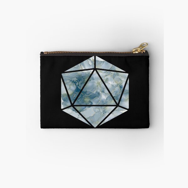 Item preview, Blue and Gold Marble d20 designed and sold by iciclesxink.