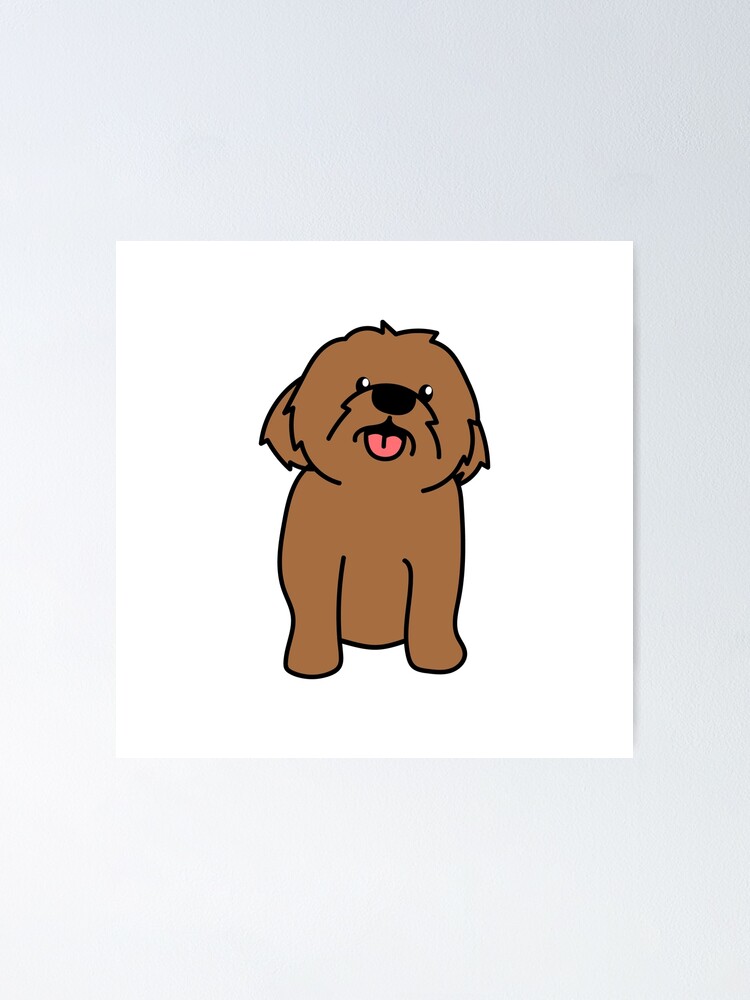 "Cartoon Bernedoodle Dog" Poster by Jagoanneon12345 | Redbubble