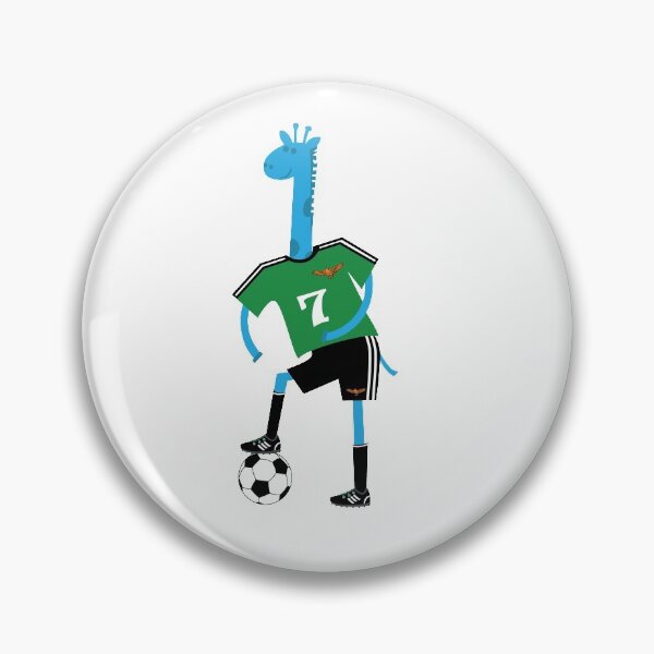 Item preview, Julian - the blue giraffe soccer player designed and sold by bluegiraffekids.