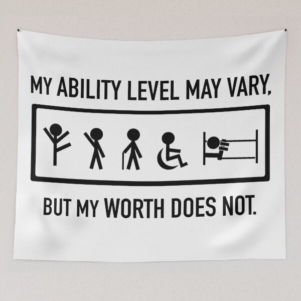 Item preview, Black- Disability and Chronic Illness Awareness Advocacy - Ability Level May Change designed and sold by srhosterman.
