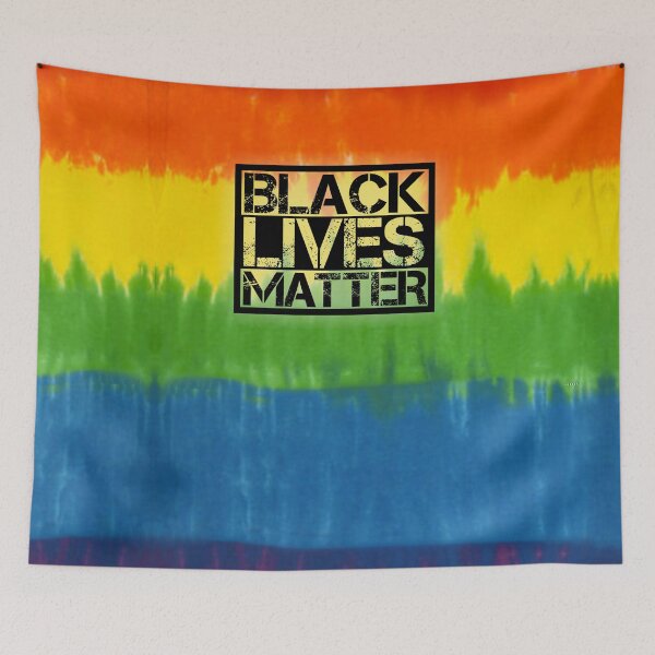 Item preview, Black Lives Matter Rainbow Tie Dye Shirt BLM LGBT designed and sold by djkirei.