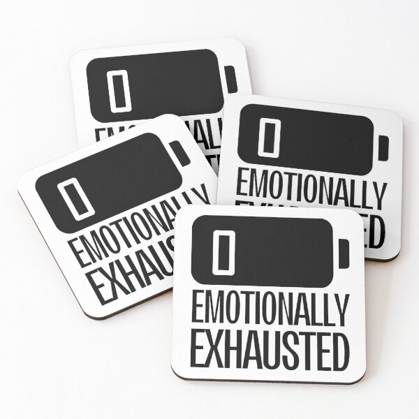Item preview, Emotionally Exhausted Black Battery Design designed and sold by SweetAndSpice.
