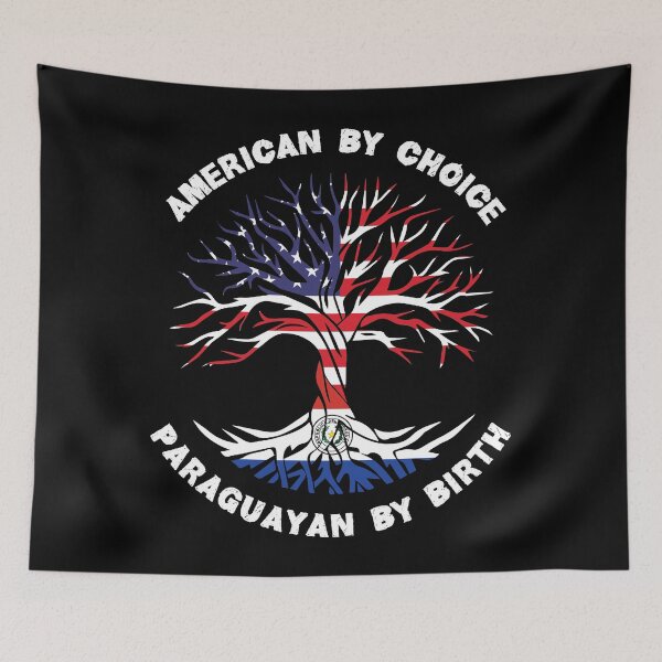 Item preview, Paraguayan By Birth American By Choice, Half Paraguayan Half American Flag, Paraguayan Roots Tree designed and sold by ArtsyloShop.