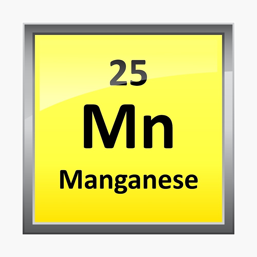 Poster Simbolo De Elemento De Manganeso Tabla Periodica De Sciencenotes Redbubble