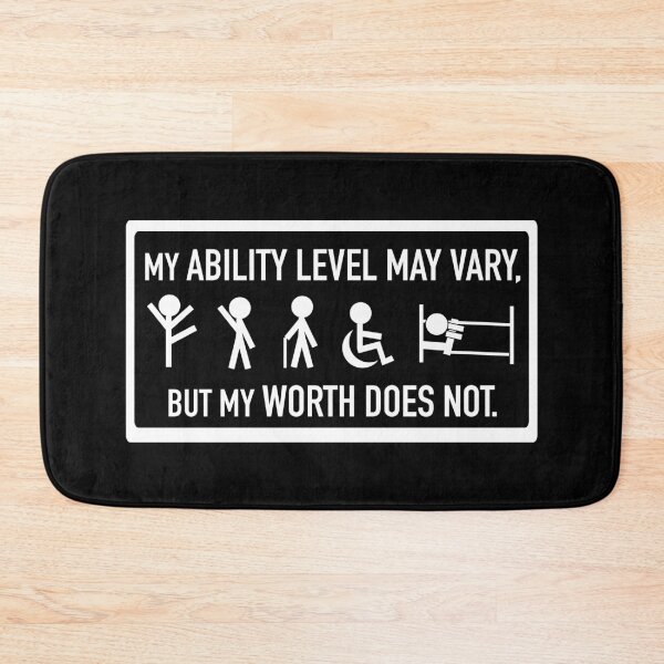 Item preview, White- Disability and Chronic Illness Awareness Advocacy - Ability Level May Change designed and sold by srhosterman.