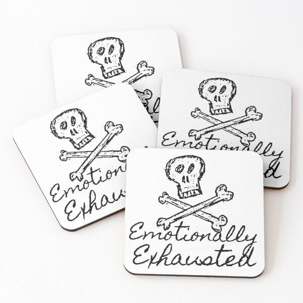 Item preview, Emotionally Exhausted Skull Design designed and sold by SweetAndSpice.