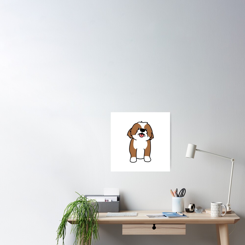 "Cartoon Bernedoodle Dog" Poster by Jagoanneon12345 | Redbubble