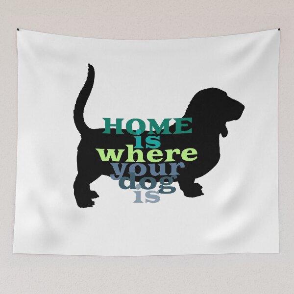 Item preview, Home Is Where Your Dog Is (Bassethound Black) designed and sold by superdumb70.