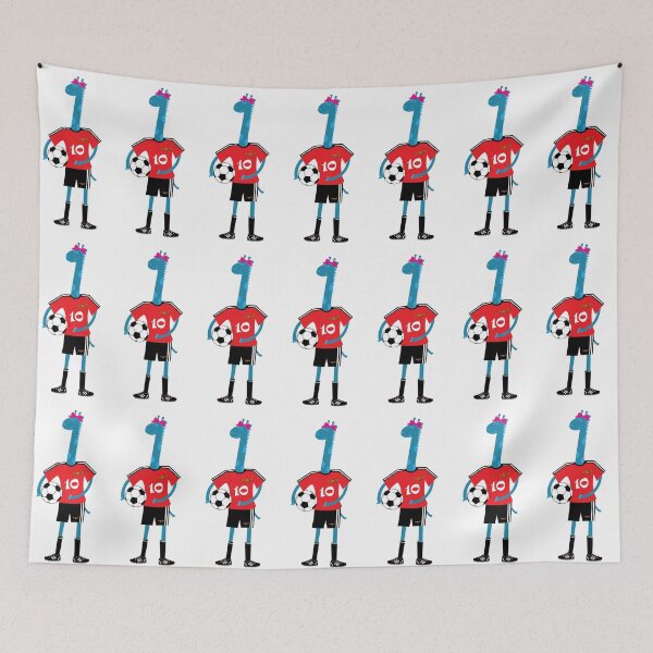 Item preview, Julia - the blue giraffe soccer player designed and sold by bluegiraffekids.