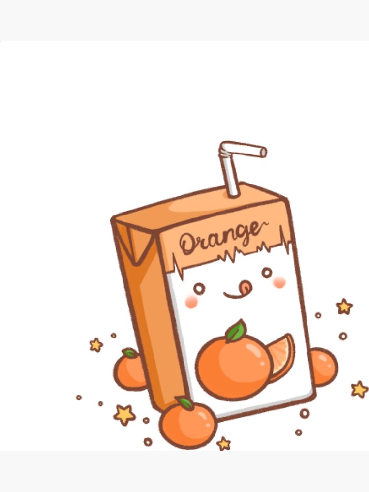 "Kawaii Orange Juice Box" Poster for Sale by AlvarezTimothy Redbubble