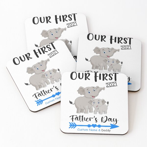Item preview, Father's day Our First Father's Day Father And Son Vintage Gift For Father custom name, Custom Text Personalised - elephant, Shirt, T-shirt designed and sold by PamelaMeister20.