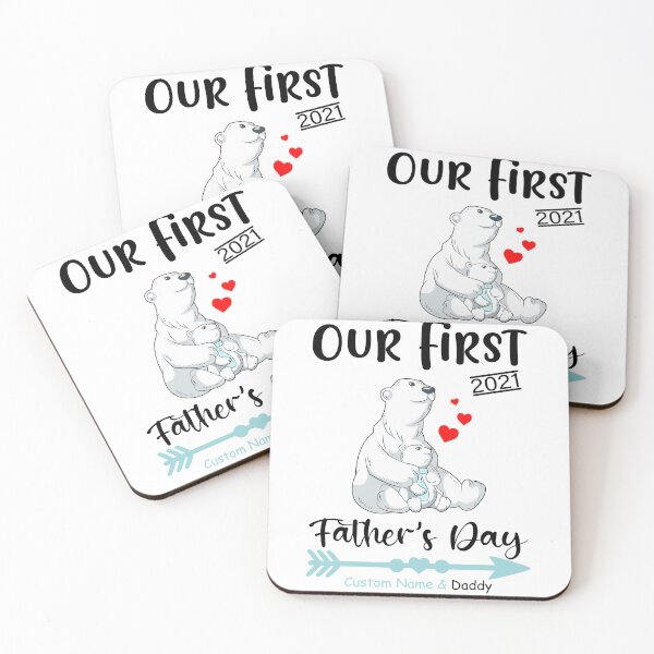 Item preview, Father's day Our First Father's Day Father And Son Vintage Gift For Father custom name, Custom Text Personalised - polar bear, Shirt, T-shirt designed and sold by PamelaMeister20.