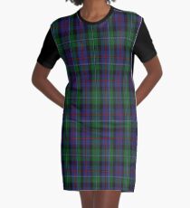 01878 Campbell of Cawdor Clan/Family Tartan Graphic T-Shirt Dress