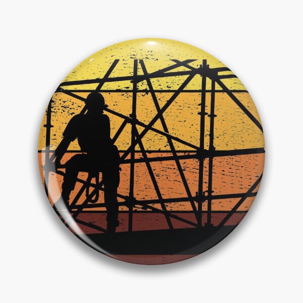 Item preview, Scaffolder Scaffold Scaffolding Platform Worker Vintage Retro designed and sold by CuteDesigns1.