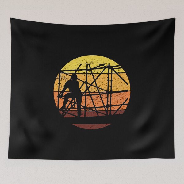 Item preview, Scaffolder Scaffold Scaffolding Platform Worker Vintage Retro designed and sold by CuteDesigns1.