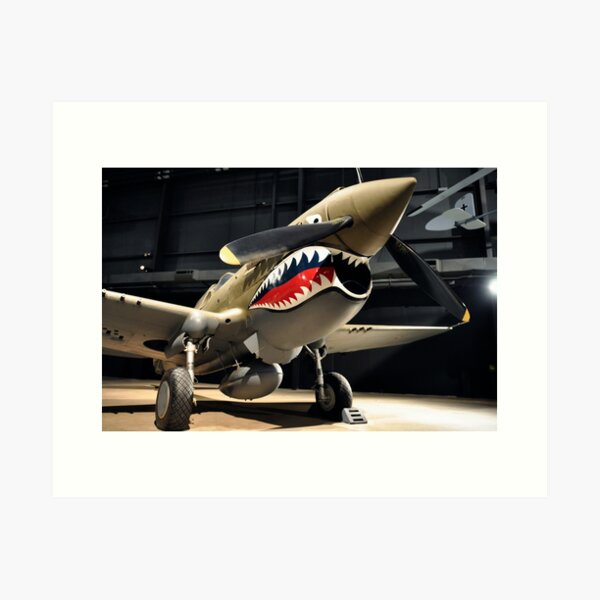 Vista previa del artículo con la obra «Tiger Shark Airplane WWII», diseñado y vendido por Jason Franklin.