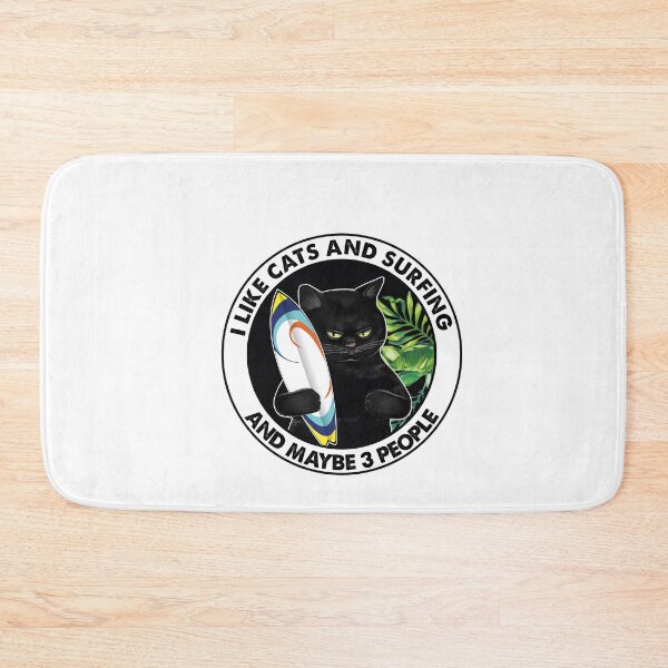 Item preview, Pet Funny Like cats and surfing and maybe 3 people funny cat black summer, Shirt, T-shirt designed and sold by PamelaMeister20.