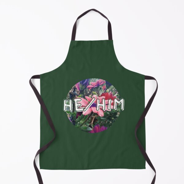 Item preview, He/Him Pronouns Logo with Purple and Pink Flowers designed and sold by homotropic.