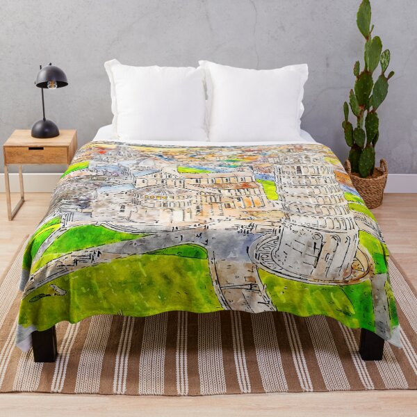 Item preview, View of Pisa Italy Watercolor designed and sold by VerboShop.