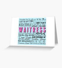 Waitress Original Cast Recording Greeting Card