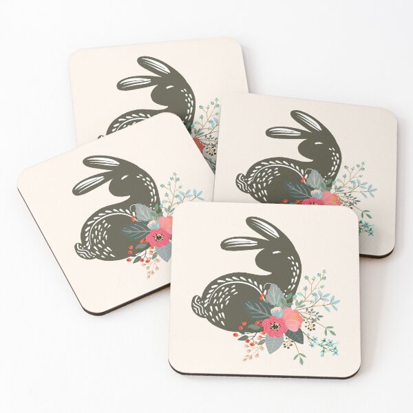 Item preview, staring bunny + flower designed and sold by seonu.