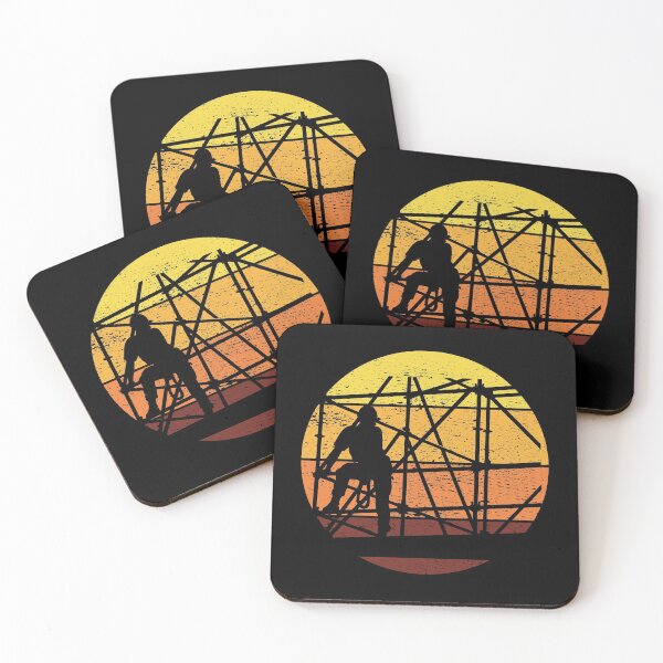 Item preview, Scaffolder Scaffold Scaffolding Platform Worker Vintage Retro designed and sold by CuteDesigns1.