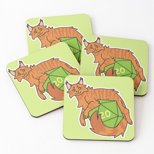 Item preview, D20 Cat (Falso Tabby Naranja) Piel Larga designed and sold by DottieArts01.