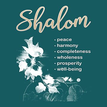 Christian Gift with Hebrew word Shalom and its meanings | Greeting Card