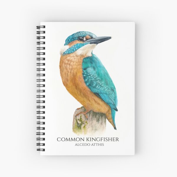 Watercolour Common Kingfisher Spiral Notebook