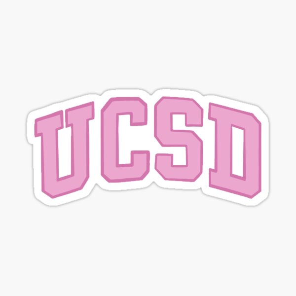 Item preview, UCSD letters light pink with darker outline designed and sold by Biancaba18.