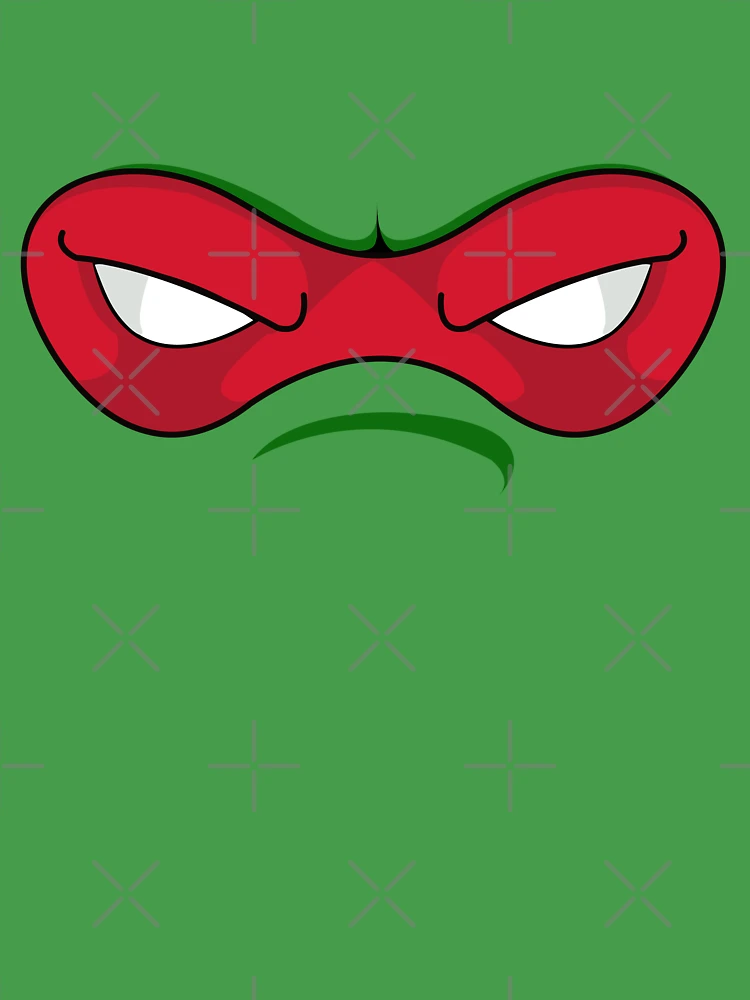 Teenage Mutant Ninja Turtles TMNT Raphael Face Red Mask Mesh Snapback Hat  Green