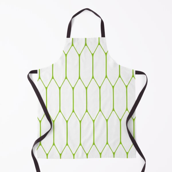 Item preview, Long Honeycomb Minimalist Geometric Pattern in White and Light Lime Green designed and sold by kierkegaard.