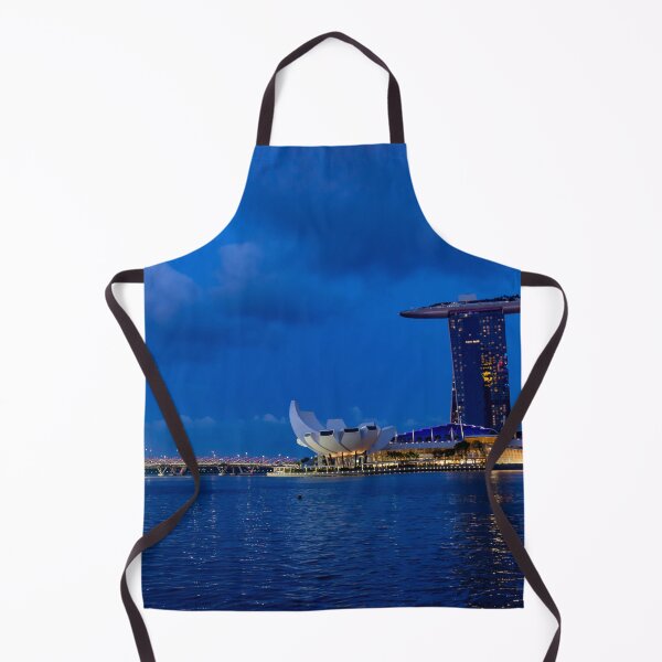 Item preview, Night Photo of Singapore Marina Bay Sands hotel and River, Singapore designed and sold by Artsy Boulevard.