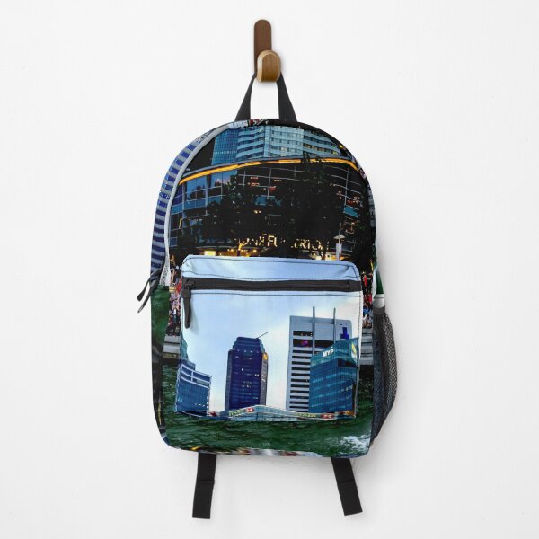 Item preview, Night photo of Merlion Monument at Merlion park with cityscape photo of Central Business District, Singapore designed and sold by Artsy Boulevard.