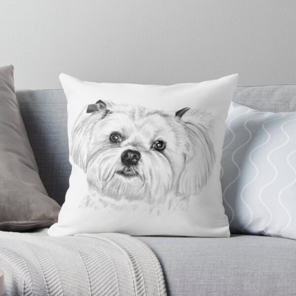 Beau the Maltese Terrier Throw Pillow