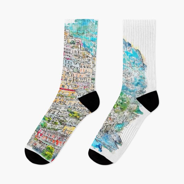 Item preview, Positano Italy Watercolor designed and sold by VerboShop.
