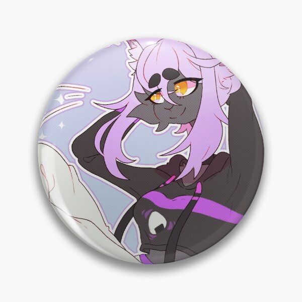 Item preview, Furry Nekomata Okayu Button designed and sold by cityliqhts.