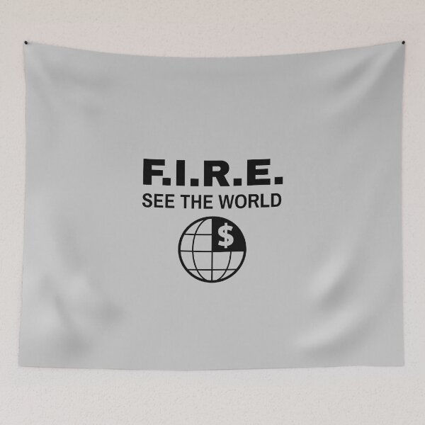 Item preview, Fire Movement See The World- black text on grey designed and sold by katiekendall.