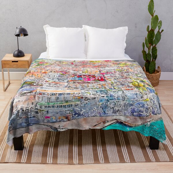 Item preview, View Positano Italy Watercolor designed and sold by VerboShop.