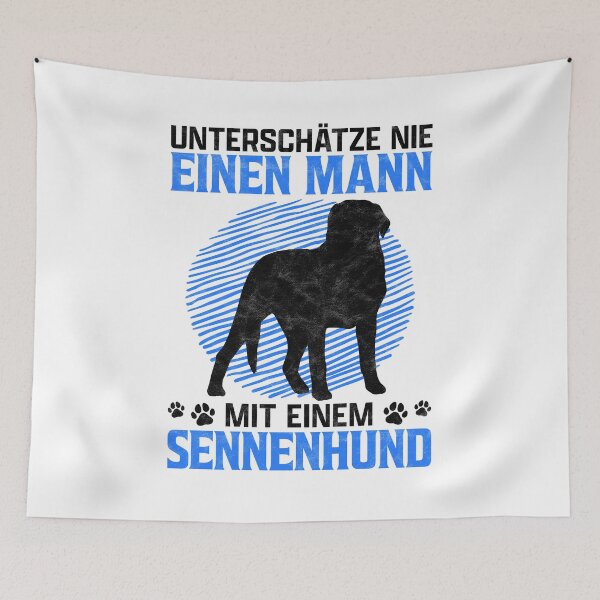 Item preview, Man with swiss mountain dog farmer dog saying designed and sold by madgrfx.