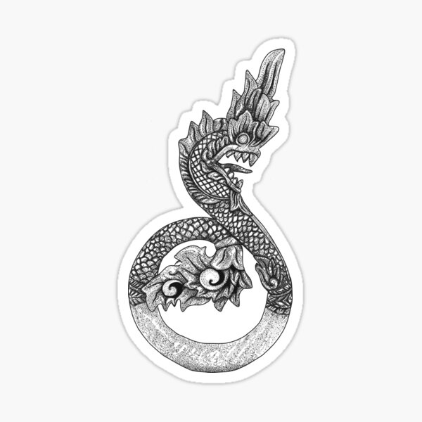 Hand Drawn Thai Dragon On Water Line Thai Is Thailand Style And Tattoo  DesignThe Naga Is A Wild Animal In Himmapan Forest Royalty Free SVG  Cliparts Vectors And Stock Illustration Image 120742316
